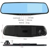 Oem Topt Automobilinis vaizdo registratorius DVR-01 veidrodis 5,0 coliai + galinio vaizdo kamera