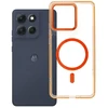 Oem Originalus „Motorola G86 Frame Clear Hybrid Mag Cover“ dėklas, suderinamas su „MagSafe Hermes Oranžinis“