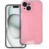 OEM dėklas, skirtas iPhone 15, skaidrus, 2 mm, mirksinčios rožinės spalvos