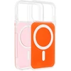 Oem Oranžinis Dėklas na Samsung A37 Clear Fusion Mag Cover zgodne su MagSafe hermes oranžinis