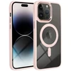OEM dėklas, skirtas „iPhone 14 PRO MAX“ spalvotam „Edge Mag Cover“, suderinamas su „MagSafe“, rožinis