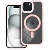 OEM dėklas, skirtas „iPhone 15 Color Edge Mag Cover“, suderinamas su „MagSafe“, rožinis