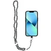 Dėklas OEM CRYSTAL DIAMOND telefono virvelė, telefono pakabukas / laido ilgis 74 cm (37 cm kilpoje) / ant kaklo - juodas