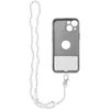 Dėklas OEM CRYSTAL DIAMOND telefono virvelė, telefono pakabukas / laido ilgis 74 cm (37 cm kilpoje) / ant kaklo - baltas