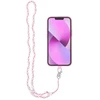 Dėklas Oem CRYSTAL DIAMOND telefono virvelė, telefono pakabukas / laido ilgis 74cm (37cm kilpoje) / ant kaklo - šviesiai rožinė