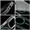 Oem Dėklas na Samsung A57 Drop Glue Colorful Ring Mag Cover zgodne su MagSafe ciemnozielone