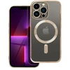 OEM dėklas, skirtas iPhone 13 PRO, Electro Mag dėklas, suderinamas su MagSafe auksiniu dangteliu