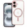 OEM dėklas, skirtas iPhone 16, Electro Mag dėklas, suderinamas su MagSafe, auksinis-rose