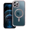 OEM dėklas, skirtas iPhone 12 PRO MAX, Electro Mag dėklas, suderinamas su MagSafe, auksinis-rose