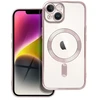 OEM dėklas, skirtas iPhone 14, Electro Mag dėklas, suderinamas su MagSafe, auksinis-rožinis