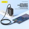 Foneng EU62 USB-C 45W maitinimo įkroviklis + USB-C laidas (juodas)