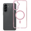 Oem Dėklas na Samsung A56 Frame Clear Hybrid Mag Cover suderinamas su MagSafe pudra rožine spalva