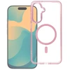 Oem Dėklas na Samsung A37 Frame Cleear Hybrid Mag Cover suderinamas su MagSafe pudra rožine