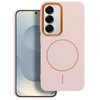 Oem Dėklas na Samsung S26 PLUS Frame Mag Cover suderinamas su MagSafe pudra rausva