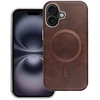 Oem GENTLEMAN MAG COVER dėklas suderinamas su MagSafe skirtas Apple iPhone 16 rudos spalvos