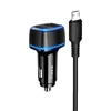 Oem KAKU automobilinis įkroviklis KSC-528 Shengyu – 2xUSB – 2,8A su USB į Micro USB juodos spalvos