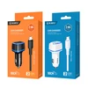 Oem KAKU automobilinis įkroviklis KSC-528 Shengyu – 2xUSB – 2,8A su USB į Micro USB juodos spalvos
