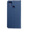 Dėklas Oem LUNA Book Carbon skirtas Samsung Galaxy A21s mėlynos spalvos