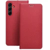 Oem Dėklas su klapką na Samsung S26 Luna Book Carbon raudona