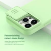 Dėklas Nillkin CamShield Silky Silicone Apple iPhone 15 Pro Max šviesiai žalias