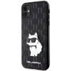 Karl Lagerfeld dėklas, skirtas iPhone 11 / Xr KLHCN61SAKHPCK juodos spalvos Saffiano Monogram Choupette