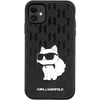 Karl Lagerfeld dėklas, skirtas iPhone 11 / Xr KLHCN61SAKHPCK juodos spalvos Saffiano Monogram Choupette