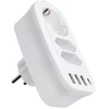 Oem Power strip with 3 sockets max 16A with 3x USB A, 1x typ C jungtys E06 baltas