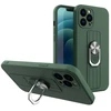 Hurtel Ring silikoninis dėklas skirtas Samsung Galaxy A22 4G, tamsiai žalias