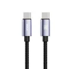 Oem Rock Cable Deep Indigo Series braided – Type C to Type C – PD 60W 2 metres juodos spalvos