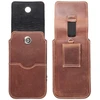 Dėklas OEM odinis universalus slankiklis su atvartu - ROYAL Crazy Horse / ruda - XL dydis - IPHONE 11 / 12 / 13 / SAMSUNG S7 EDGE