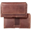Dėklas Oem ROYAL Crazy Horse universal horizontal leather belt holster dydis L skirtas Apple iPhone 12 / 12 PRO / 13 / 13 PRO / 14 / 14 PRO / Samsung Galaxy S10 / S20 / S21 / A40 / Huawei P8 LITE / P30 / P40 / P9 LITE rudos spalvos