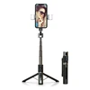 Oem Topt Asmenukių lazda – su atjungiamu bluetooth nuotoliniu valdymu, tripod and 2 LED lights – P96D-2 juodos spalvos