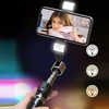 Oem Topt Asmenukių lazda – su atjungiamu bluetooth nuotoliniu valdymu, tripod and 2 LED lights – P96D-2 juodos spalvos