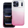 OEM dėklas, skirtas iPhone 17 Pro Max / 18 Pro Max (žemas kameros kraštas), blizgantis permatomas rožinis