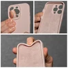 OEM dėklas, skirtas iPhone 12 silikoniniam 2 mm dėklui (apsaugai nuo kameros), rausvos spalvos