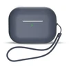 Hurtel Silikoninis dėklas skirtas AirPods 3 + wrist strap lanyard - mėlynas