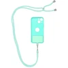 Dėklas OEM SWING (6 mm) telefono virvelė, reguliuojamo ilgio telefono pakabukas / laido ilgis 165 cm (maks. 82,5 cm kilpoje) / ant peties arba kaklo - lite žalias