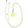 Dėklas OEM SWING (6 mm) telefono virvelė, reguliuojamo ilgio telefono pakabukas / laido ilgis 165 cm (maks. 82,5 cm kilpoje) / ant peties arba kaklo - pilka-geltona