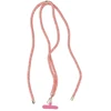 OEM SWING (8 mm) telefono virvelė, reguliuojamo ilgio telefono pakabukas / laido ilgis 165 cm (maks. 82,5 cm kilpoje) / ant peties arba kaklo - pink-baltas
