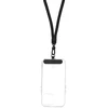 Dėklas OEM SWING (8 mm) telefono virvelė, reguliuojamo ilgio telefono pakabukas / laido ilgis 165 cm (maks. 82,5 cm kilpoje) / ant peties arba kaklo - juodas