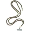 Dėklas OEM SWING (8 mm) telefono virvelė, reguliuojamo ilgio telefono pakabukas / laido ilgis 165 cm (maks. 82,5 cm kilpoje) / ant peties arba kaklo - pilkas-žalias-pink