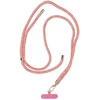 OEM SWING (8 mm) telefono virvelė, reguliuojamo ilgio telefono pakabukas / laido ilgis 165 cm (maks. 82,5 cm kilpoje) / ant peties arba kaklo - pink-baltas