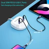 Oem Topt Kelioninis įkroviklis T3P+ – 2xType C + 2xUSB – QC + PD 40W baltos spalvos