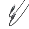 Yesido Cable CA160 braided – Type C to Type C – PD 60W 1,2 metres juodas