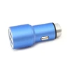 Omega automobilinis įkroviklis 2xUSB 2100mA metalinis, mėlynas (43343)