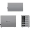 „Orico 9858T3 5 Big DAS Solution ProThunder“ diskų masyvas su „Thunderbolt 3“, skirtas 5 x 2,5 colio / 3,5 colio SATA HDD / SSD – pilkas