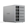 „Orico 9858T3 5 Big DAS Solution ProThunder“ diskų masyvas su „Thunderbolt 3“, skirtas 5 x 2,5 colio / 3,5 colio SATA HDD / SSD – pilkas