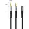 Orico AX1 garso adapteris mini jack 3.5 mm ausinių ir mikrofono skirstytuvas 0.5 m - juodas