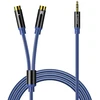 Orico AXRF garso kabelis, 3,5 mm mini lizdas - 2 RCA lizdas, 2 m - mėlynas