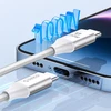 Orico CDX 60W 3A Power Delivery USB-C – USB-C 1m Cable – baltos spalvos